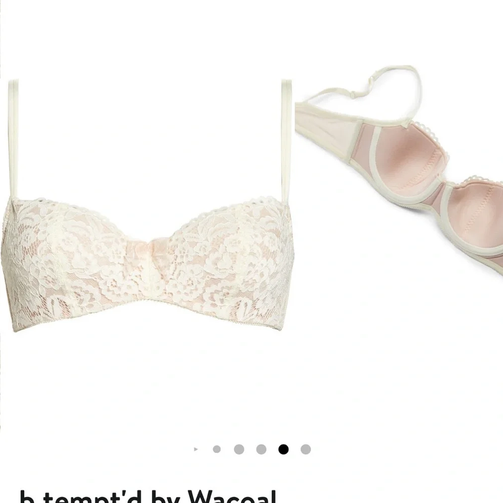 b.tempt’d by Warcoal ivory balconette bra
